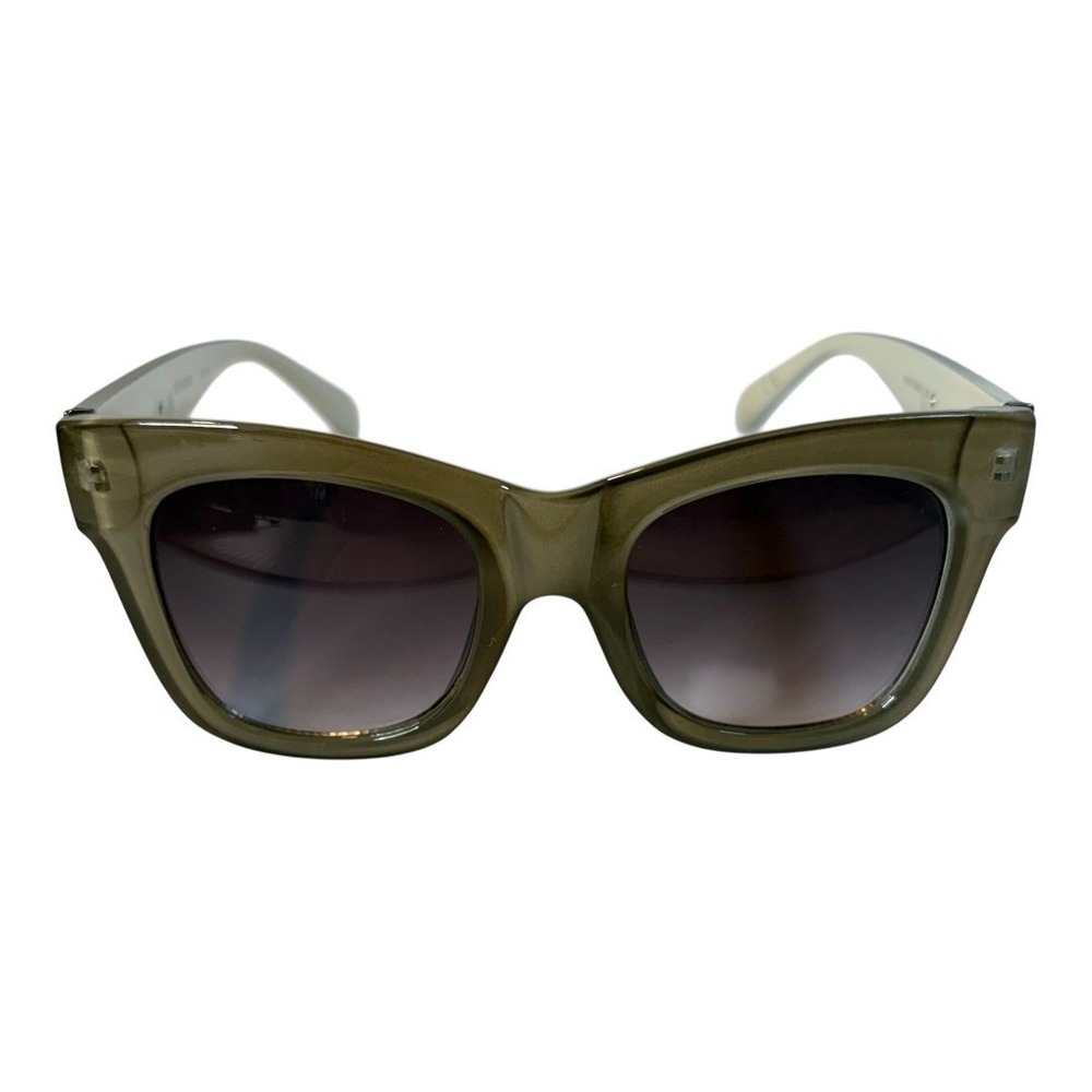 Steve Madden Sunglasses Womens Green‎ Chain Link Cat Eye Y2K Retro SR0422